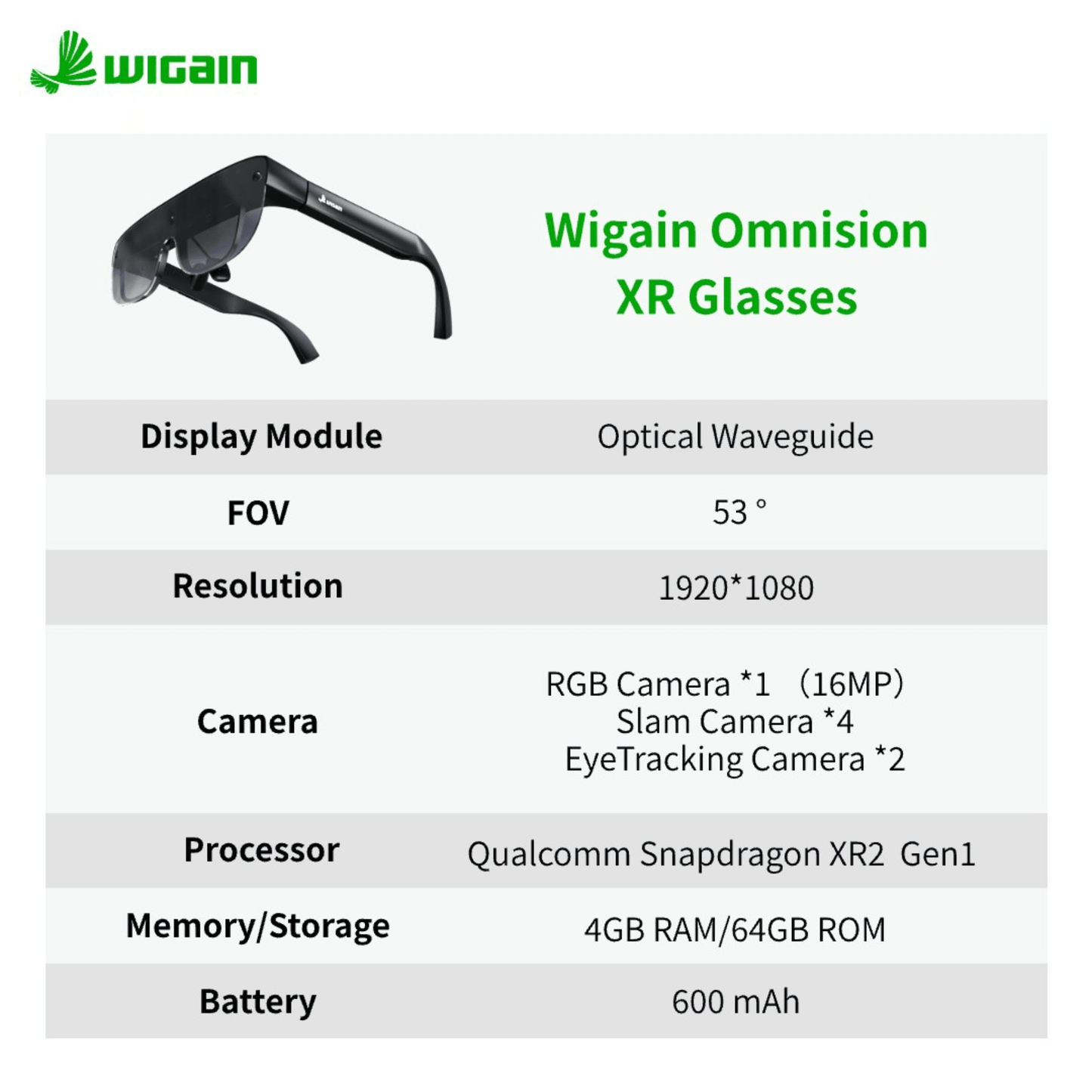 Wigain Omnision XR Smart Glasses